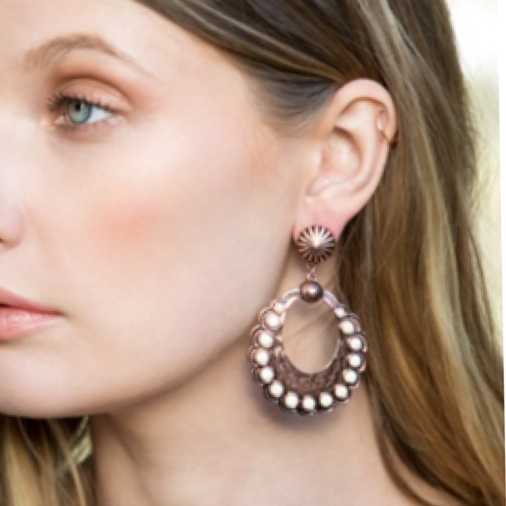 Boho Howlite Natural Stone Earrings